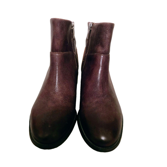 Franco Sarto Leather Benny Booties Brown 7.5 Boots - Picture 2 of 16